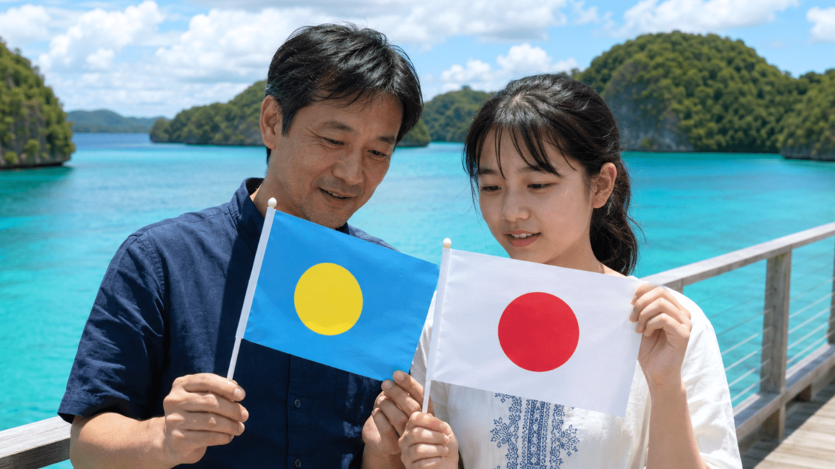 パラオの国旗は、なぜ日の丸に似ているのか？ 丸を“わざと”中心から