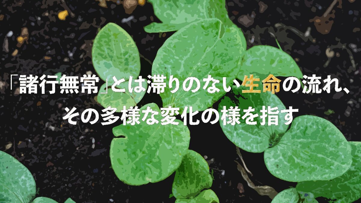 「諸行無常」とは滞りのない生命の流れ、その多様な変化の様を指す|ゴールドライフオンライン