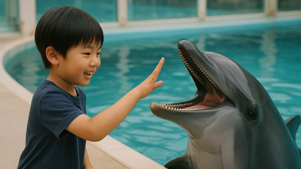 家族と従兄で水族館に行った時、従兄がイルカの目の前に手を伸ばして…まさかの展開に！｜ゴールドライフオンライン