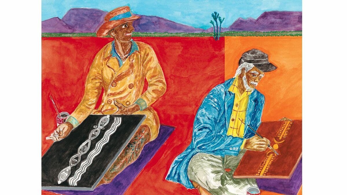 絵本】「アボリジナル・アート はじまりの物語」若き美術教師と先住民