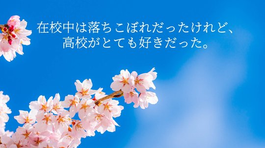 新しい春。